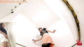 Fat shaved pussy Japanese office girl piss and poop
