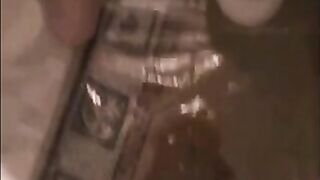 Mature wife is doing a lot of liquid shit