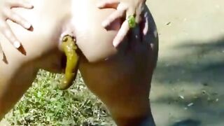Outdoor scat pooping babes compilation