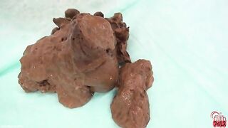 Brunette sexy Japanese chick caught pooping