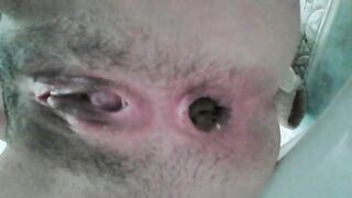 Pushing hard closeup