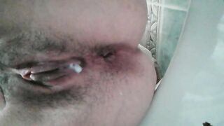 Pushing hard closeup