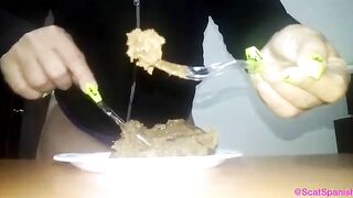 Black stud with beautiful nails ass spreading for poop