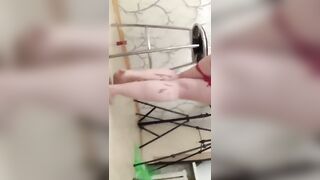 Big booty lady spank and ass toying play