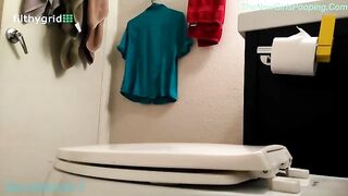 Beautiful brunette girl teasing and pooping on the cam