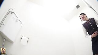 Japanese steward babe pooping in toilet