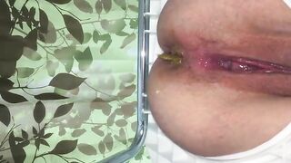 Soft creamy poo on a portable toilet