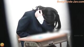 Cheeky looking Japanese milf caught pooping