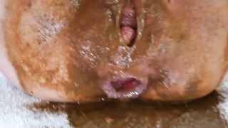 Dirty ass and messy poop