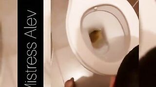 Girl in sports jersey gets fucked over the toilet