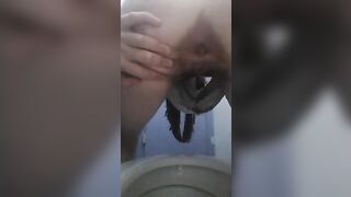 Closeup of hot turd drops