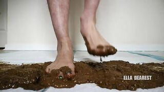 Barefoot Poo Trample Play