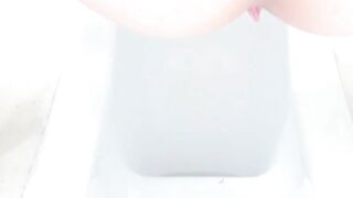 Dirty lady and hot shit closeup