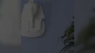 Gorgeous brunette lady filling her knickers