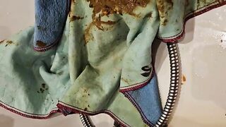 Shitting hard on the panty