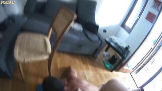 Mistress pooping for her horny slave