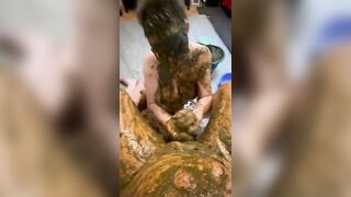 Sub wife sucking dirty cock