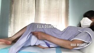 Asian brunette patient poop teasing