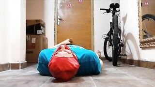 Mature lady shitting on horny slave