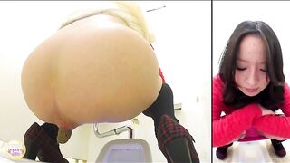 Piss and poop view from cute Japanese gal