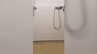 Girl teasing with shit in the shower