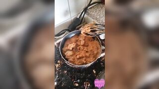 Amateur lady and shit stew