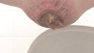 Pretty asshole and big monster turd