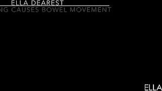 Cute hairy young chick pooping on the floor