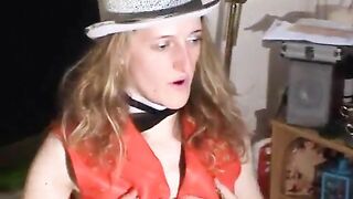 Vintage German scat slut solo play