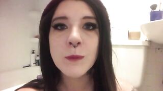 Emo girl and big shit at hand