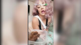 Redhead hot slut teasing and poo view