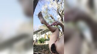 Beautiful hot blonde gal poops