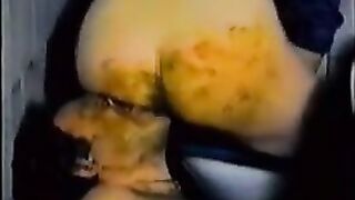 Mature dude eating heavy shit