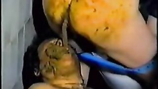 Mature dude eating heavy shit