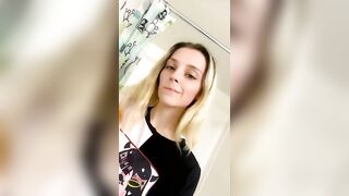 Hot blonde gal and lovely poop