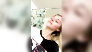 Hot blonde gal and lovely poop