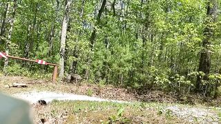 Pretty Fit ass babe pooping in the park