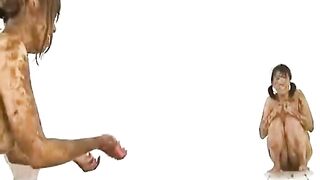 Dirty Jap sluts in scat play