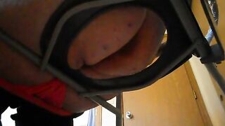 Pooping from a chair