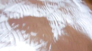 Nice shit between her feet