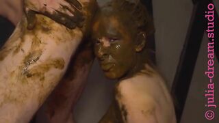 Julia ass fucked before poop smearing play