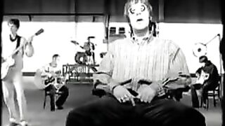 Man shoves a giant dildo in his ass