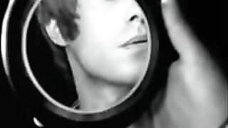 Man shoves a giant dildo in his ass