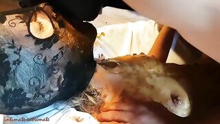 Beautiful masked wife taking dirty cock