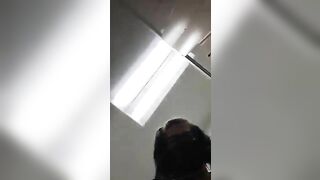 Nasty round ass lady shitting