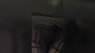 Nasty nerdy milf pooping closeup