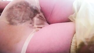 Lady poops in her panty