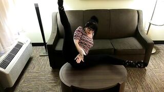 Cute Girl Farting On Hotel Table