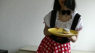 Beautiful maid and cake shit