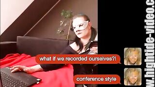 Stunning huge boobs lady in stockings smearing shit